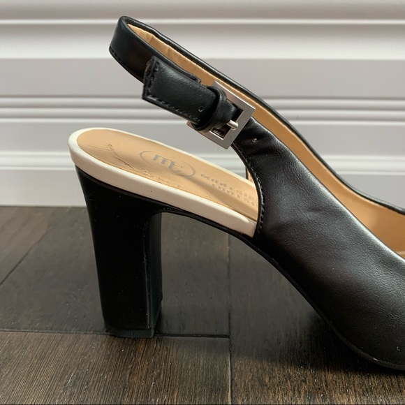 Mootsies Tootsies Size 8 Black and White Retro 3 Inch High Heels - Picture 8 of 12